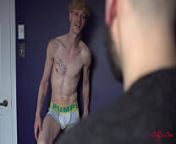 Skinny Blond Twink Rimmed By Bearded Dominant Hunk Before BJ from real twink bj