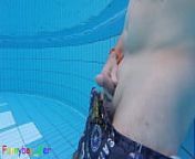 Wanking underwater in a real public thermal pool (P) from dok ger gay boy sexx