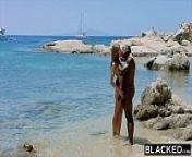 BLACKED Strong black man fucks blonde tourist on the beach from outdoor fuck bbc