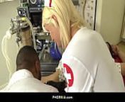 Nurse and bisex black doc sharing the patient's big dick from nurse bi