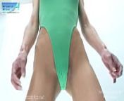 Low-angle video VM-35-1 Diet machine Highleg leotard from momin low