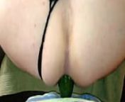 riding a 18 inch cucumber up the ass from cucumber fuck