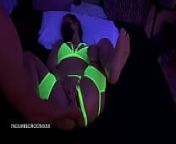 Big Oiled ASS PAWG Riding Dick Under BLACKLIGHT! CUMSLUT ROUGH from luz neon