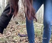 Pee on her panties in the woods while nobody sees from teen filming while pee