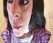 Mouth & teeth fetish toothbrush after goodmorning BJ pt2 HD from goth girl spit tongue fetish