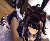 Cute kitten blowjob from furry yiff hentai cat girl is fucked by boy in the