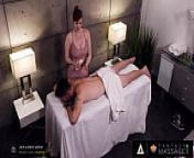 Valentina Nappi Gives Him The Best Secret Blowjob During Massage from miking table