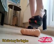 Footfetish Teen girl on the heels tramples and presses with heels dick from indian girl feet trample boy nec