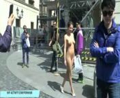 Amazing hot babe Antonia naked on public streets from nudist pageant young nudist junior pageant