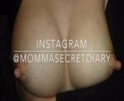LACTATING INSTAGRAM MODEL @mommasecretdiary LETS ME FEEL HER MILKY TITS! from milky boops mom latina