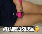 Trans girl has a silent orgasm at night while her family rests |Femboy | Sissy from sesiy