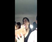 Naughty college girls record their friend in the Uber sucking dildo from vehico