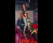 Slutty college girl flashes the whole bar while riding mechanical bull from june del toro