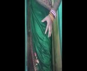 Indian gay Crossdresser Gaurisissy in Green Saree pressing her big Boobs and fingering in her ass from phim sex em bé gái tuổi