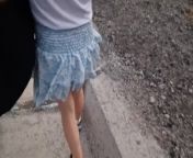 Naked girl on the street. Strip tease in public! from street strip