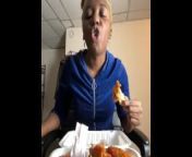 MUKBANG : EAT WITH ME - WATCH ME GOBBLE ON CHINESE FOOD (Chicken Wings & French Fries) from ala yala
