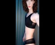 Hot Tgirl bought a new lingeries for her birthday from alexa mango live