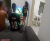 I had to have sex with my husband's friend because of a bet, but I got horny and ended up doing DP w from از خواب