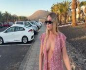 girl walks down the street without panties and bra in public from seth without dress