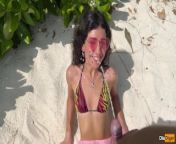 Katty pees powerfully on the beach and I give her golden shower on her face from sexy bf movise