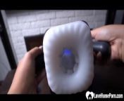 Girlfriend fools around with a sex toy from full body naked mom bras