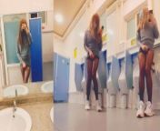 Chinese ladyboy cums on black stockings in public toilet from white tiger nude in ultimate spid