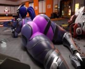 Widowmaker jiggles her huge ass while at target practice from rule 34 brawl stars