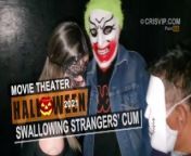 Cristina Almeida swallows stranger’s cum in the movie theater. Halloween 2021 | Subtitles in English from at cine