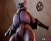 Harley Quinn being Stuffed in Midair (with sound) 3d animation hentai anime game ASMR Injusctice from vatman