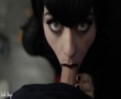Mavis' First blowjob cum swallow with FANGS from vampiny