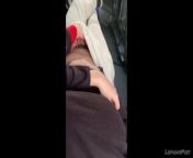 Lesbians playing on the bus from sex in bus