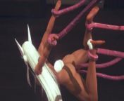 My Hero Academia Hentai - Rumi Usagiyama Sex with tentacles from shemale ne female ko choda
