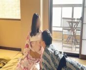 Lickingher boobs in a yukata like a baby at a hot spring traditional Japanese Inn♡amateur hentai from yuvati