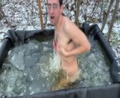 Advent calendar 21 Naked ice bathing (very cold) from nude oppen bath des