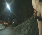Walking around an apartment complex from a small park with a naked erection & a bit cum _ 220112 from naked erect boys
