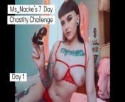 Ms_Nacke's Chastity Challenge - Day 1 from emanuela fulgori