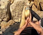 FUCK ON THE BEACH - I FUCKED THE TEEN IN THE MIDDLE OF THE ROCKS WHILE SHE MOANED LOUDLY ! from roin sex