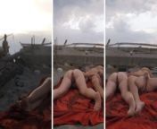 Strangers caught us masturbating on nudist beach in Maspalomas Dunes Canary with cumshot Part 2 from teen fkk family nudist