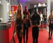 Mistress calea toxic walks her slave on leash in venus berlin 2019 from calef