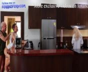 Almost caught surprise anal creampie ass fucking close to mother-in-law cooking breakfast from almost caught anal