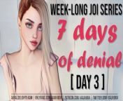 DAY 3 JOI AUDIO SERIES: 7 Days of Denial by VauxiBox (Edging) (Jerk off Instruction) from day 3 tante vs ponakan bandung full video