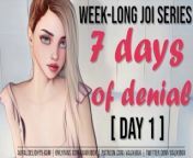 DAY 1 JOI AUDIO SERIES: 7 Days of Denial by VauxiBox (Edging) (Jerk off Instruction) from fkk camp day 7