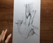 Realistic Pencil Drawing Female Body from 3d pencil drawing
