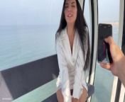 Cumming on the first date on a Ferris wheel LOVENSE CONTROL from under skirt