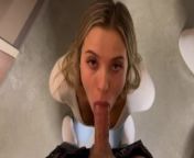 I made him cum on my face in the bathroom at the mall - POV Blowjob Facial from cg arturo hot mall