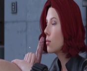 Scarlett Johansson Black Widow Cum Control Blowjob Realistic Animation from rebound