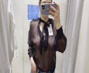 ZARA see through try on haul from rose blouse boobs pressing