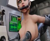 Futanari experiments on a spaceship from 3d space