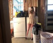 Milf Stepmom gets Fucked over Laundry from balenci bby