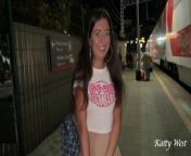 Public Pickup - Picked up a hottie at the train station and fucked her on the train from thai teen friends picked up and fucked creampie